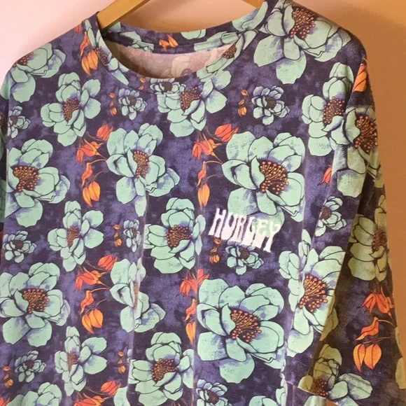 Hurley Mens XXL Floral Multi Colored T-Shirt - Picture 4 of 16